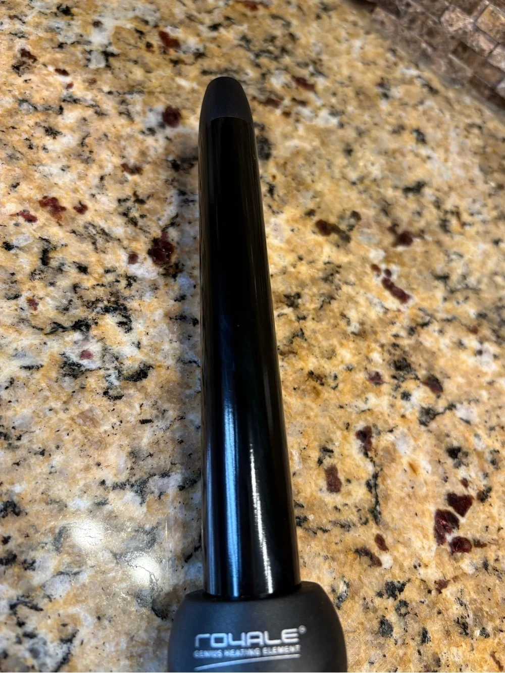 Royale Genius Heating Element Black Tourmaline Curling Wand - Black 25/18mm